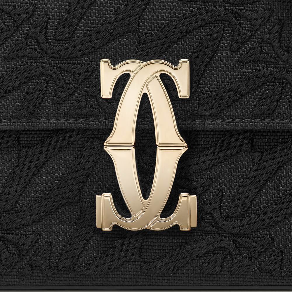 C de Cartier系列East-west手袋 黑色 刺绣