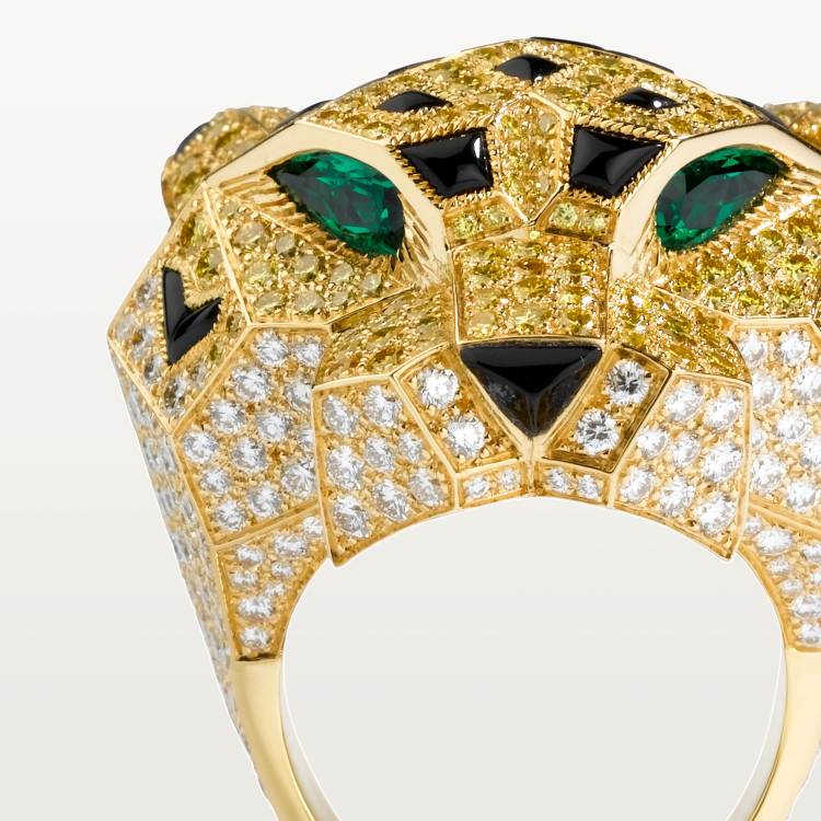 卡地亚动物与植物系列戒指 18K黄金