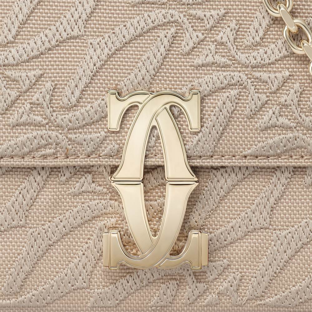 C de Cartier系列手袋，链条手袋 米色 刺绣