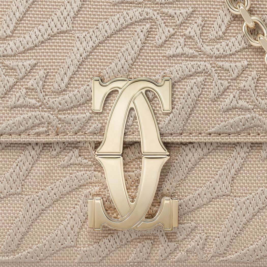 C de Cartier系列手袋，链条手袋 米色 刺绣