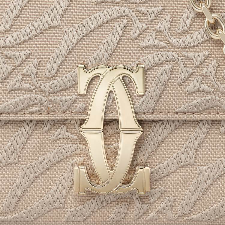 C de Cartier系列手袋，链条手袋 米色 刺绣