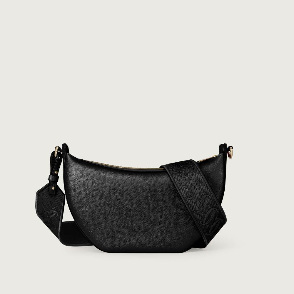 C de Cartier系列Hobo手袋 黑色 小牛皮