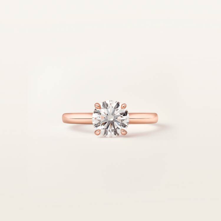 1895钻石戒指，镶嵌圆形明亮式切割钻石 18K玫瑰金