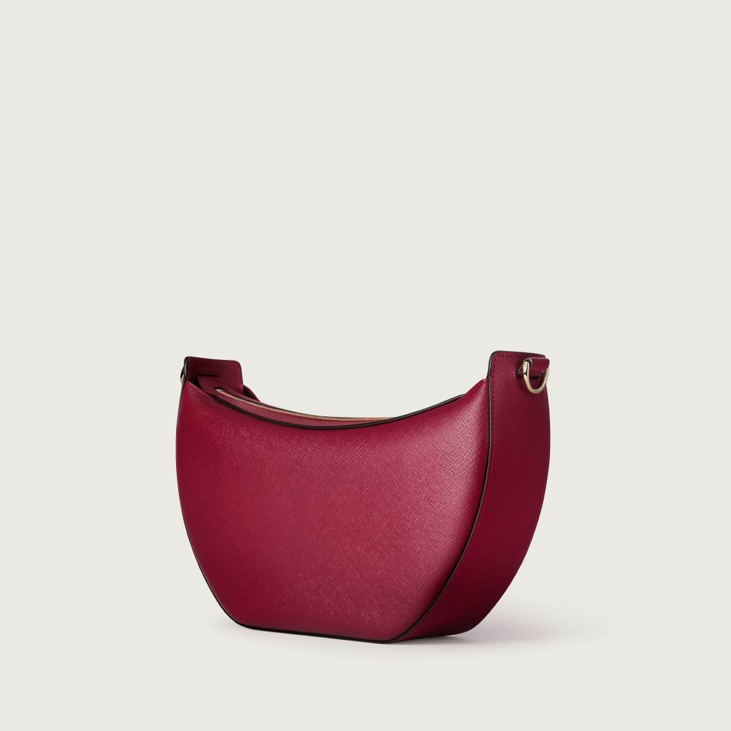 C de Cartier系列Hobo手袋 樱桃红色 小牛皮