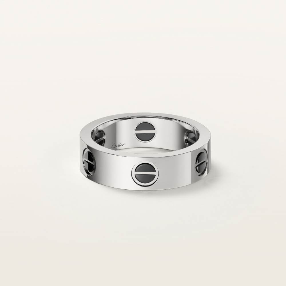 LOVE戒指，经典款，陶瓷 18K白金