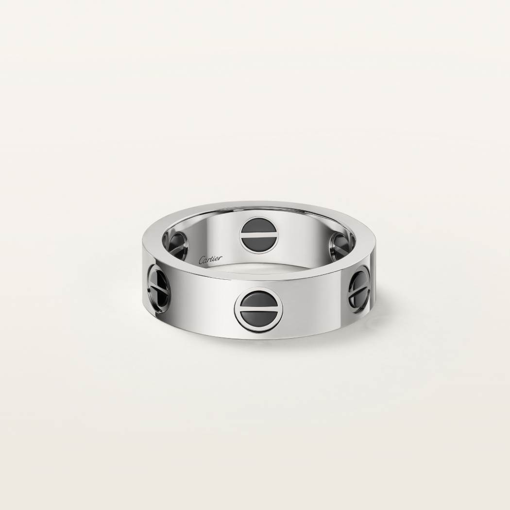 LOVE戒指，经典款，陶瓷 18K白金