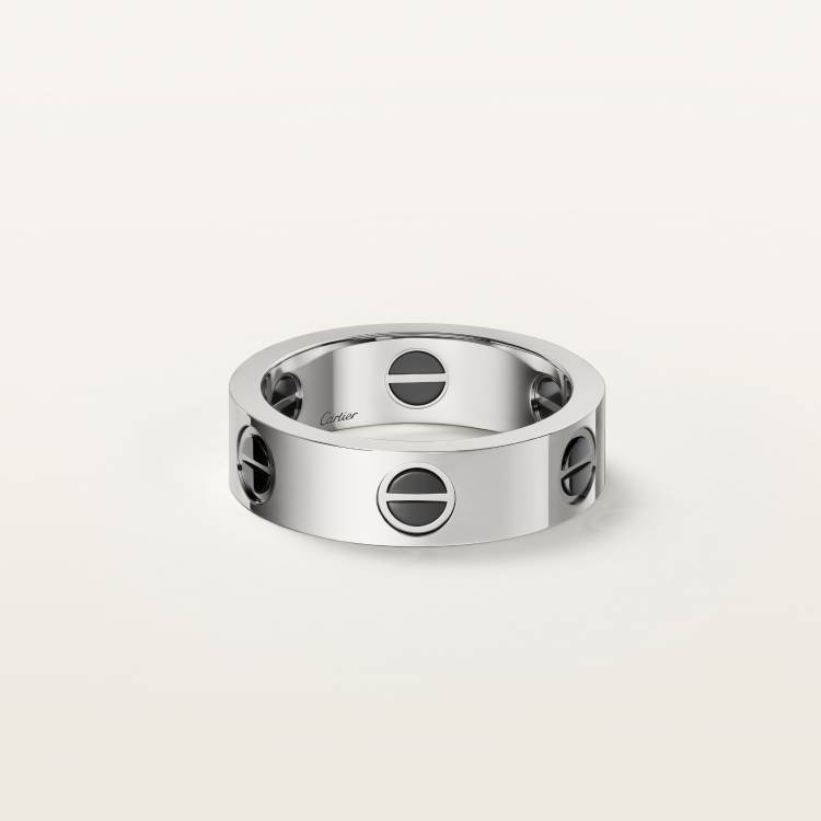 LOVE戒指，经典款，陶瓷 18K白金