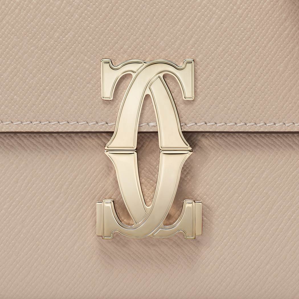 C de Cartier系列East-west手袋 米色 小牛皮