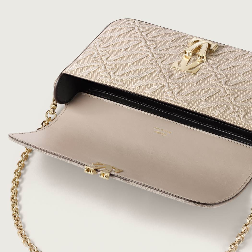 C de Cartier系列手袋，链条手袋 米色 刺绣