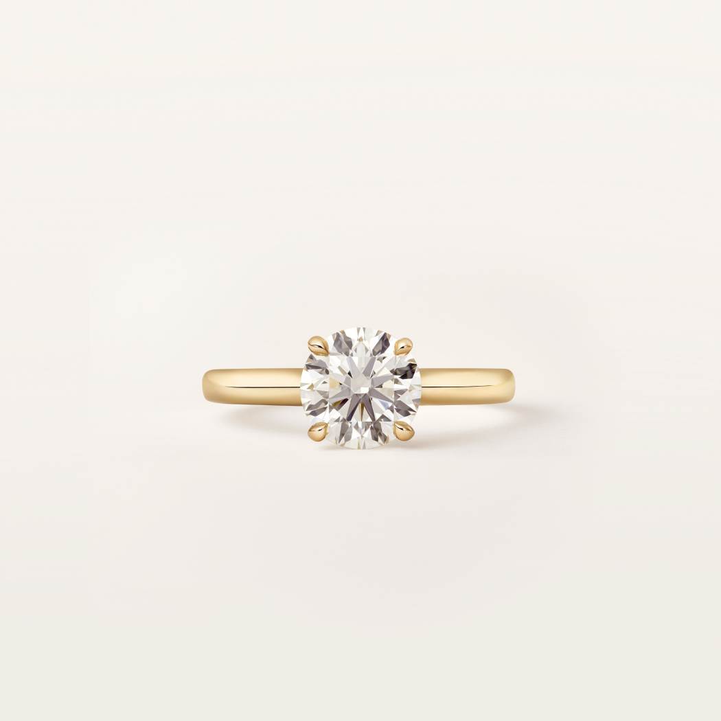 1895钻石戒指，镶嵌圆形明亮式切割钻石 18K黄金