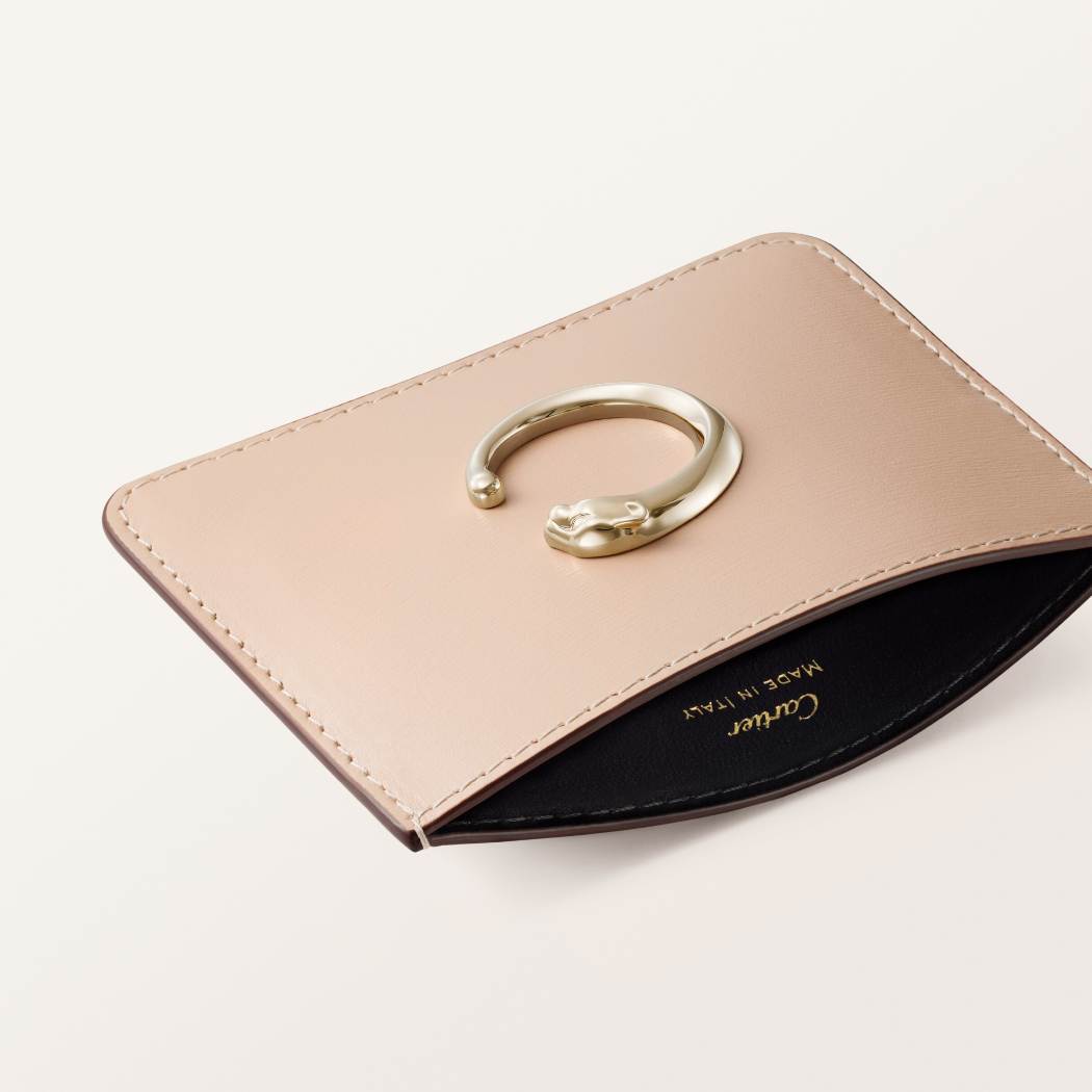 Panthère C系列卡片夹 米色 小牛皮