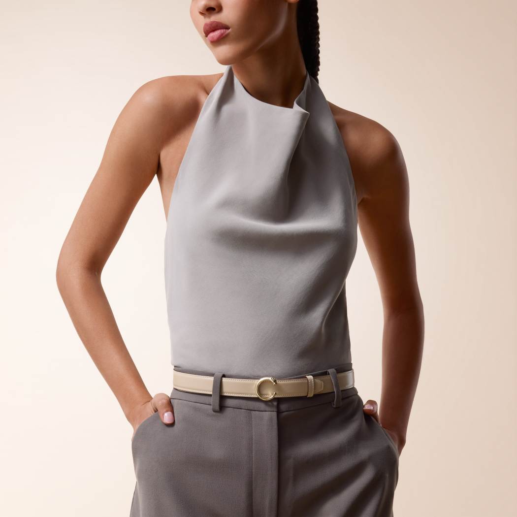 Panthère de Cartier系列25毫米皮带 米色 小牛皮