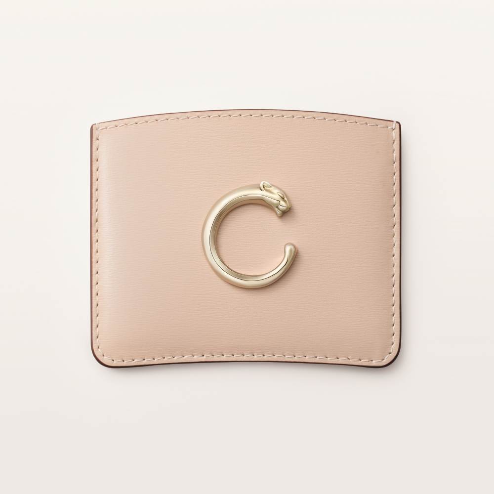 Panthère C系列卡片夹 米色 小牛皮