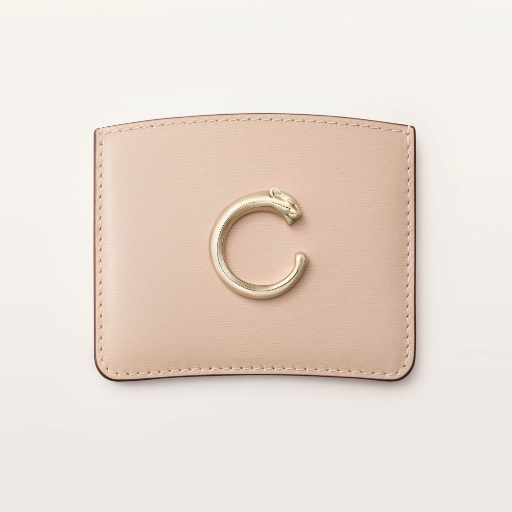 Panthère C系列卡片夹 米色 小牛皮