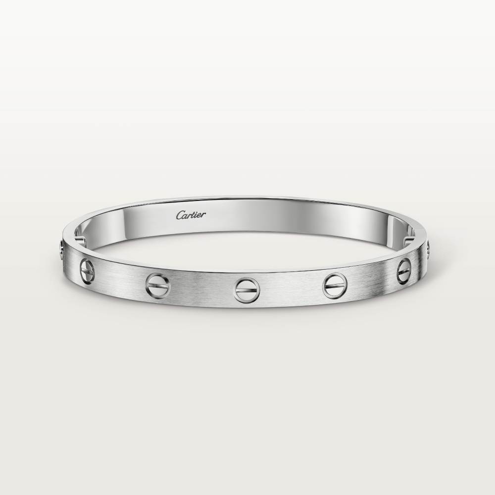 LOVE手镯，经典款，拉丝饰面  18K白金