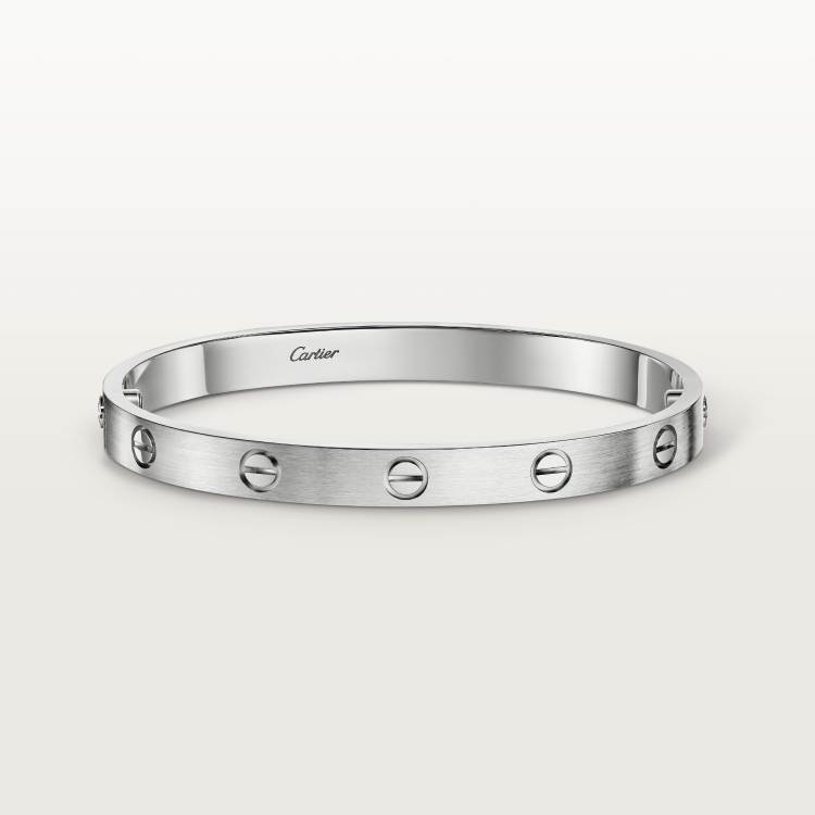 LOVE手镯，经典款，拉丝饰面  18K白金