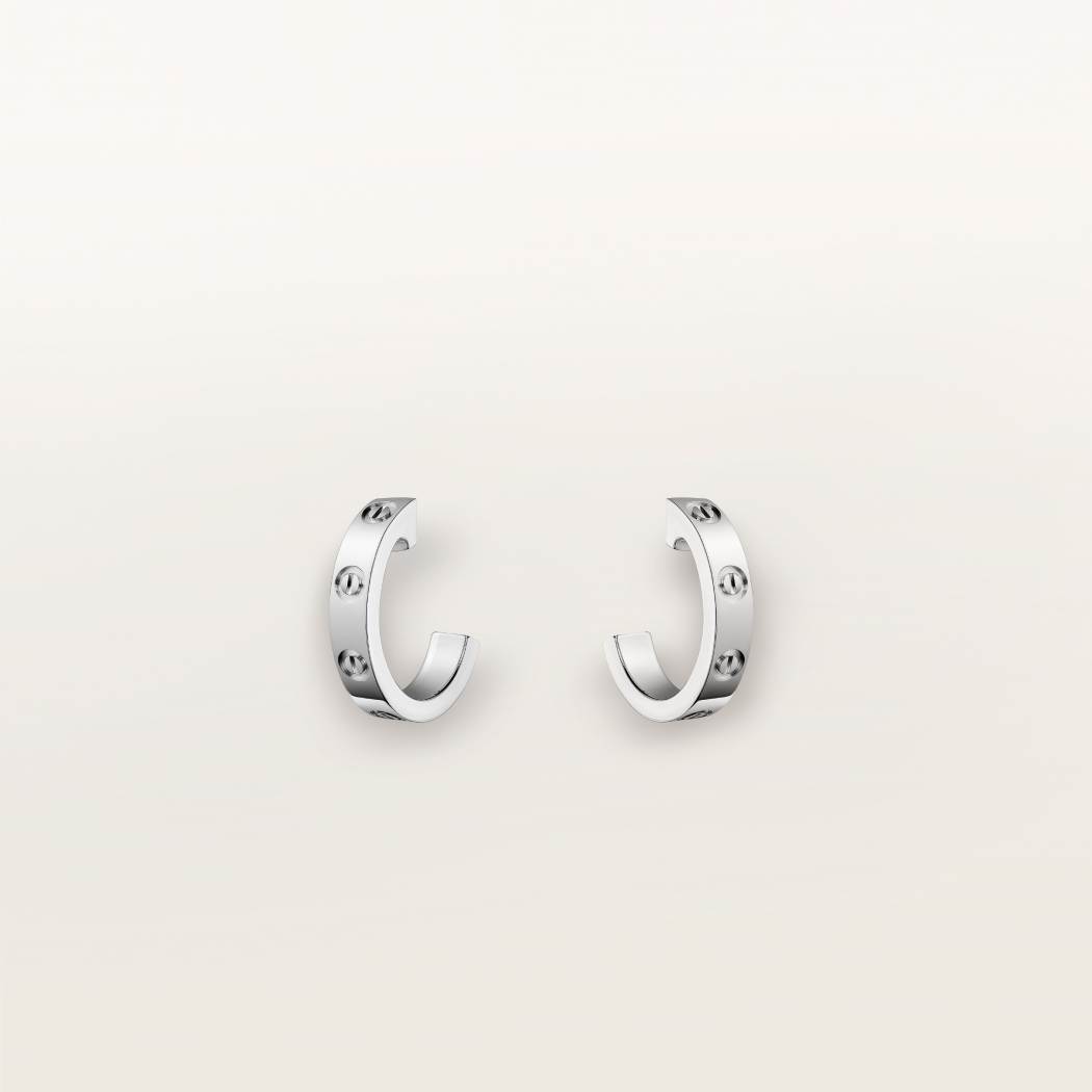 LOVE圈形耳环，小号款 18K白金