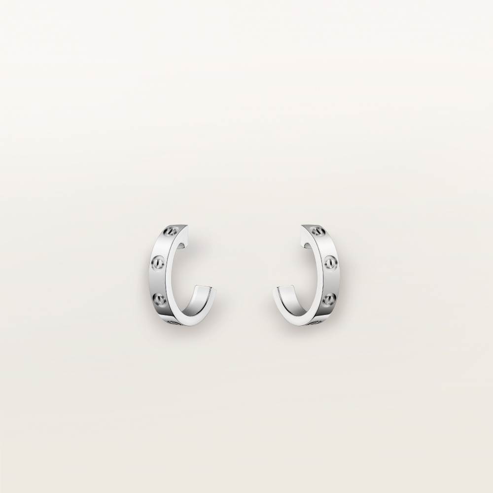 LOVE圈形耳环，小号款 18K白金