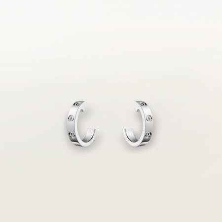 LOVE圈形耳环，小号款 18K白金