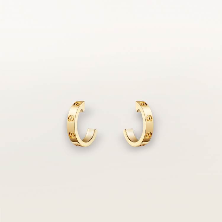 LOVE圈形耳环，小号款 18K黄金